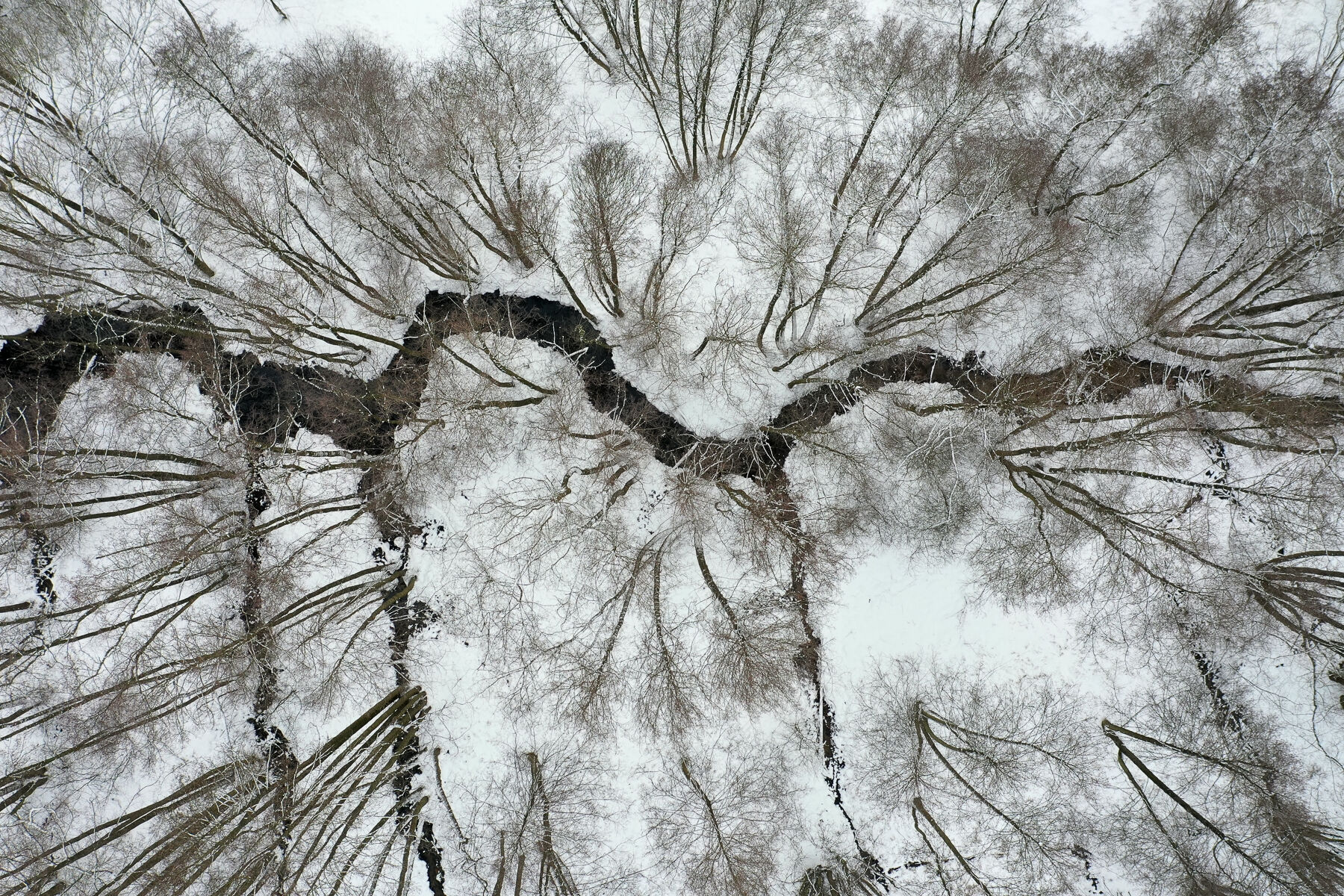 Plane von oben im Winter, Foto: Steffen Bohl, Lizenz: Steffen Bohl