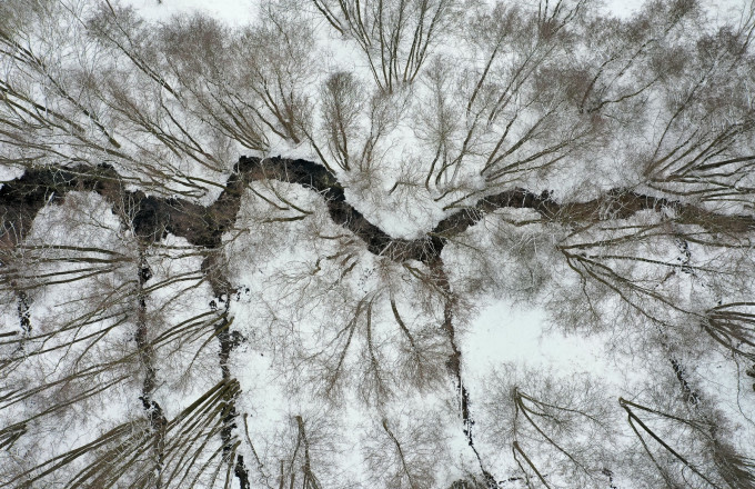Plane von oben im Winter, Foto: Steffen Bohl, Lizenz: Steffen Bohl